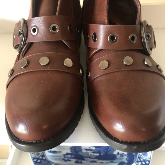 LA DONNA MODA brown faux leather booties size 38 - Picture 6 of 10